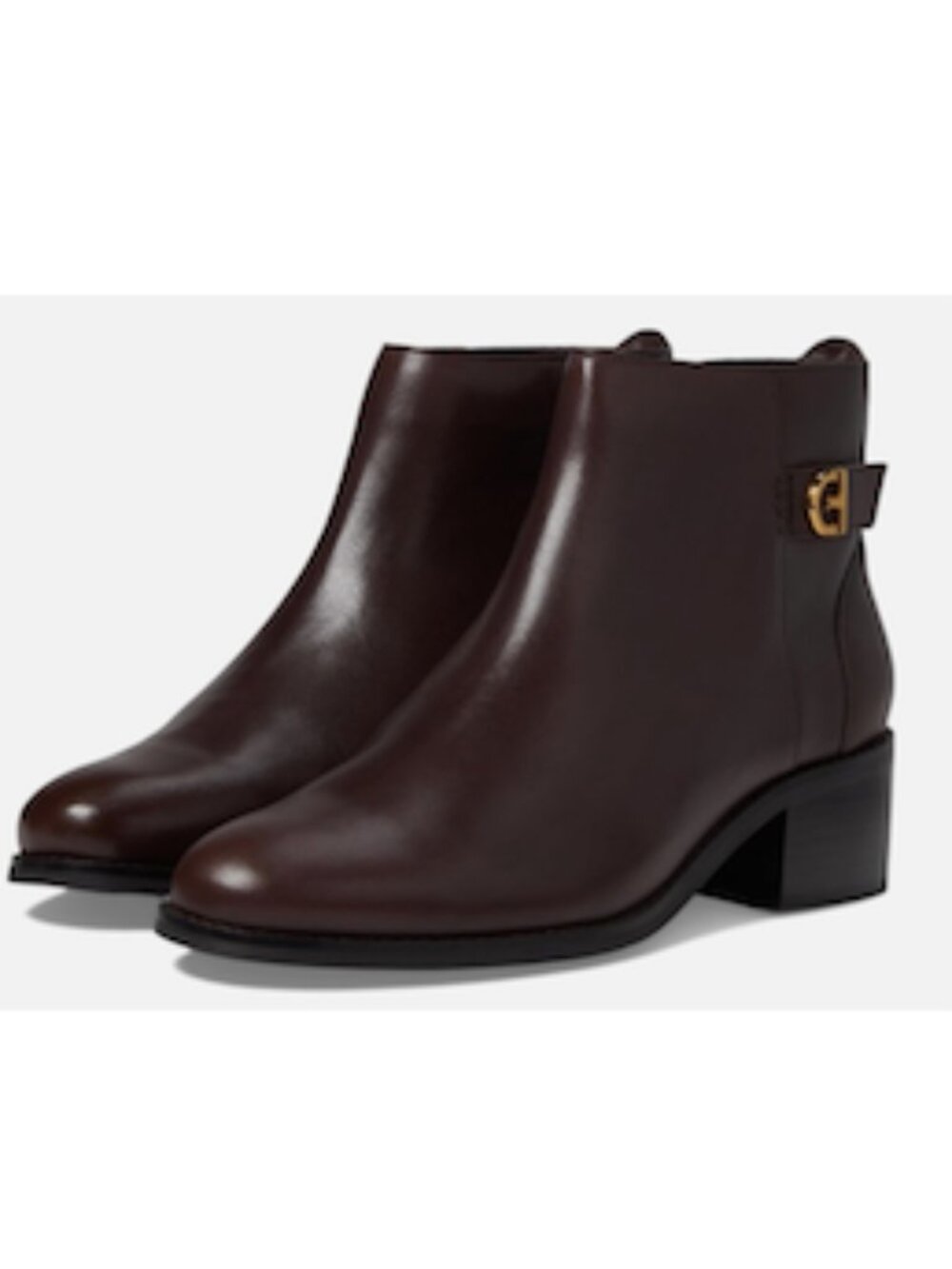 Cole Haan Women's Holis Buckle Ankle Boot Madeira Brown 9 B